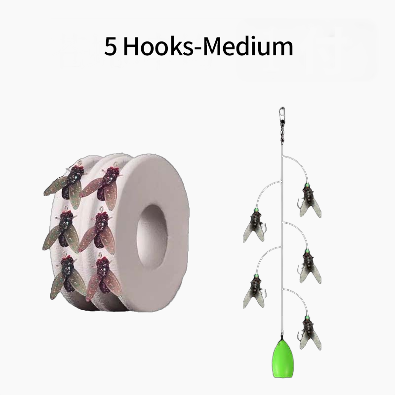 Künstliches Fliegenfischköder-Set mit mehreren Haken