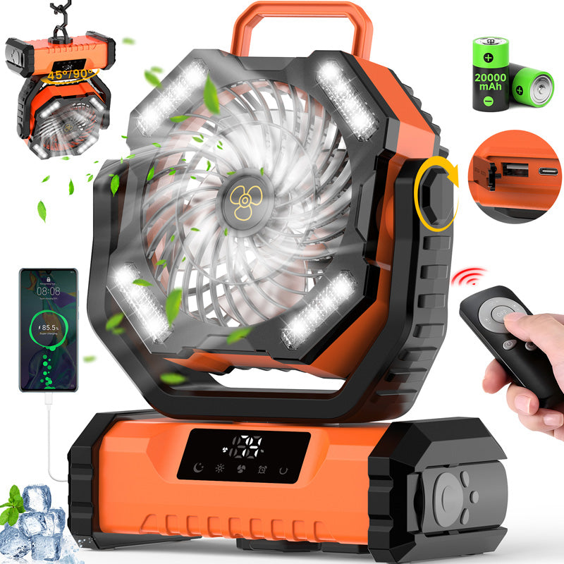 🔥Hot Sale 50% OFF🎁Tragbarer oszillierender Ventilator mit Fernbedienung