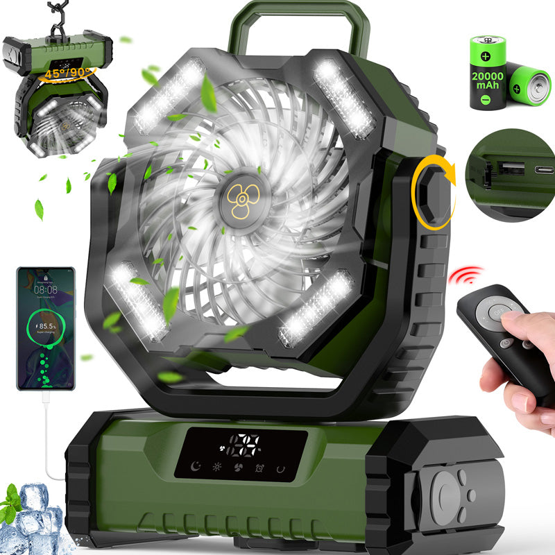 🔥Hot Sale 50% OFF🎁Tragbarer oszillierender Ventilator mit Fernbedienung