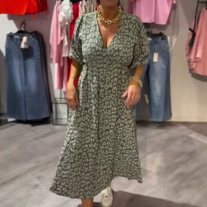 💖Limited Sale 49% OFF💖Women's V-Neck Printed Dress