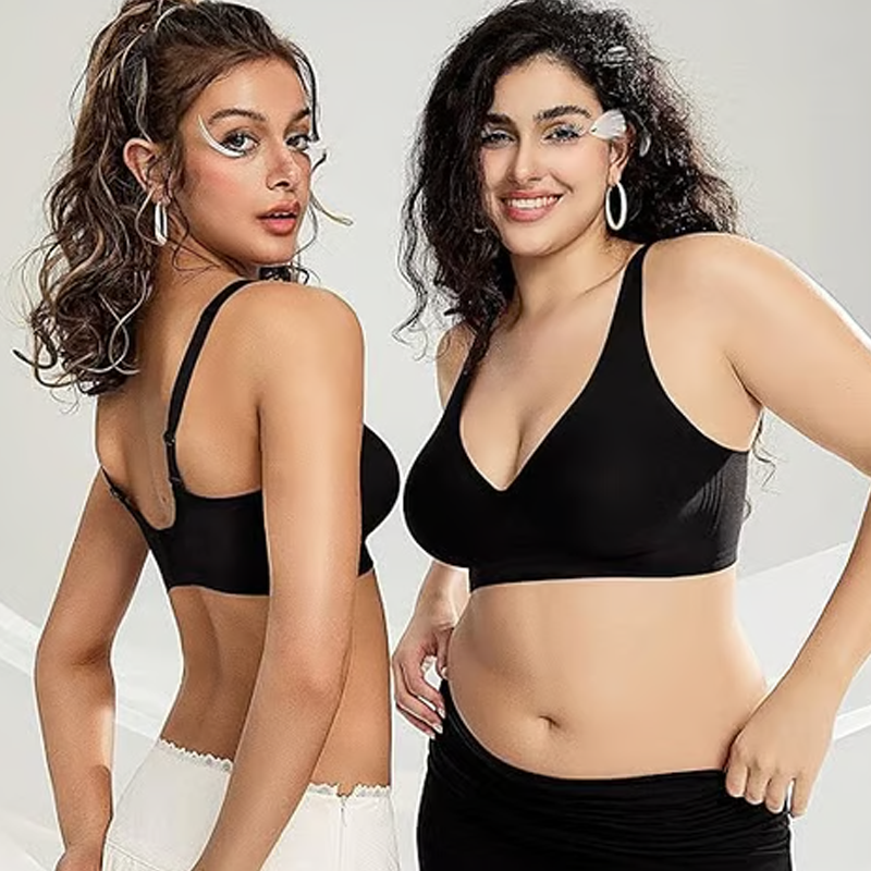 🍃Summer Hot Sale 55% OFF⏰Deep V Plunge Push-up Wirefree Seamless Jelly Bra