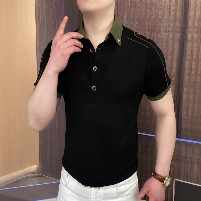 Men’s Comfortable Short Sleeve Lapel Top