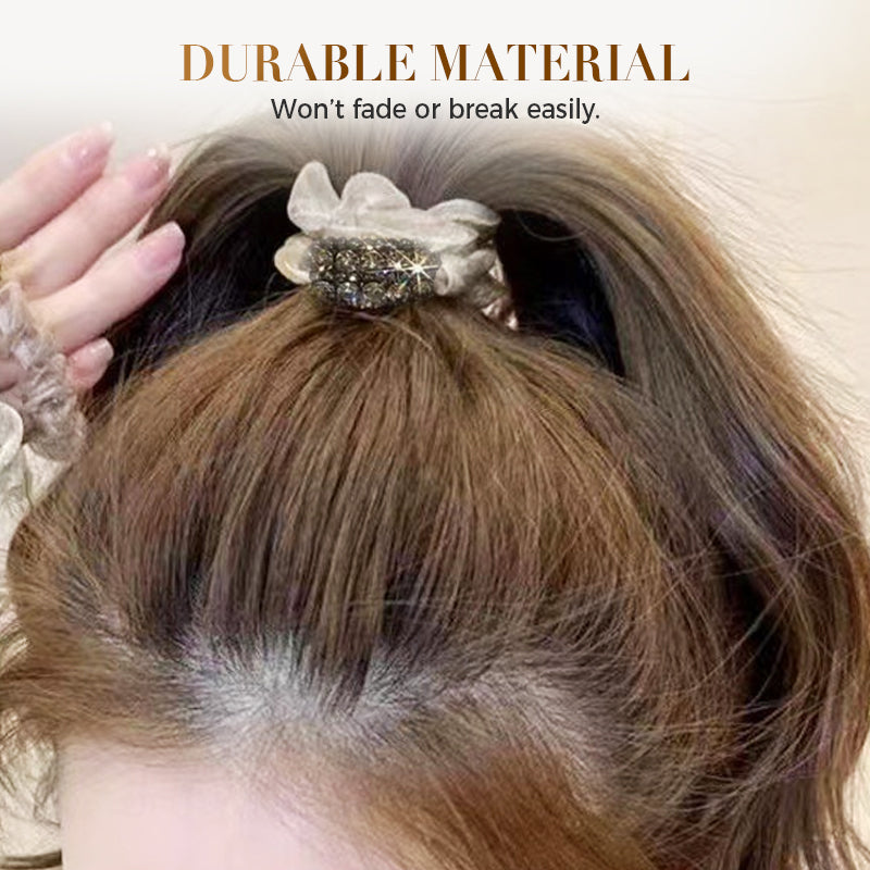 4PCS Elegant Rhinestone Elastic Hair Ties(50% OFF)
