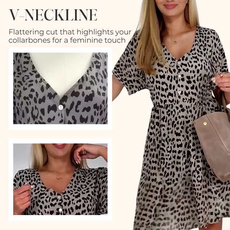 🔥Women's Casual V-Neck Short Sleeve Dress🔥