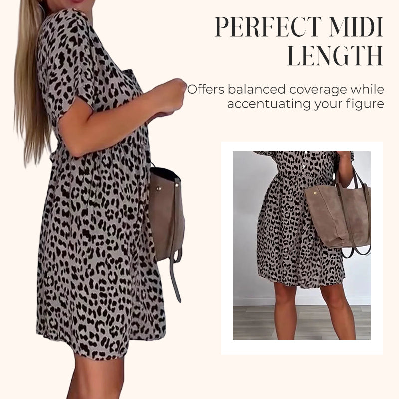 🔥Women's Casual V-Neck Short Sleeve Dress🔥