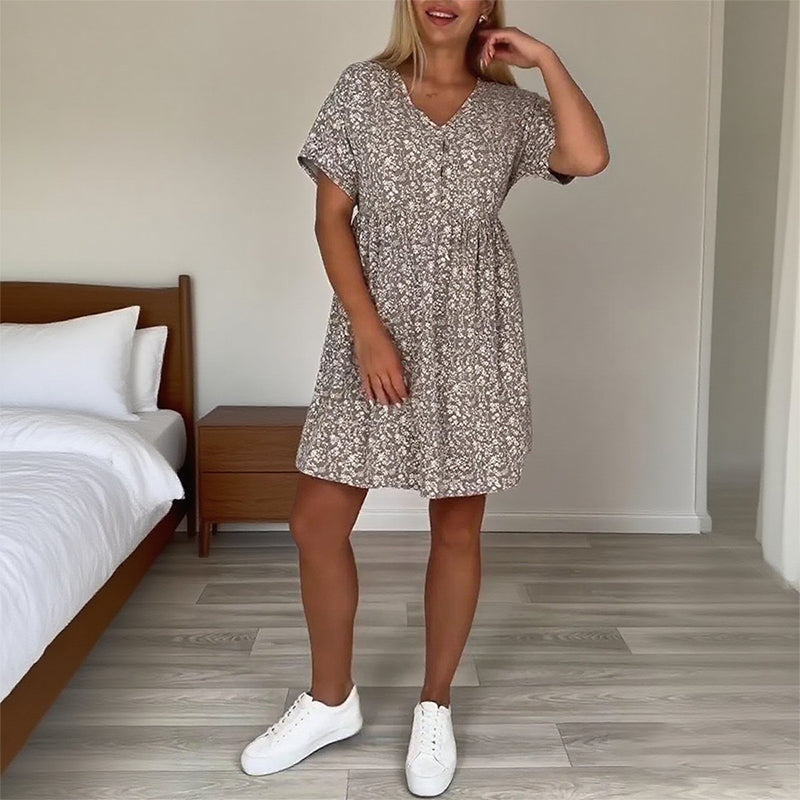🔥Women's Casual V-Neck Short Sleeve Dress🔥