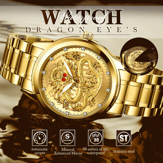 ⏳Zeitlich begrenztes Special⌛Golden Dragon Quarz Herrenuhr