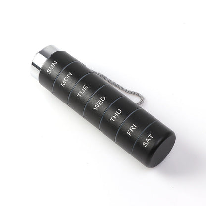 🔥🎁Neu: 50 % RABATT🔥Tragbare, wasserdichte Pillendose aus Aluminium für 7 Tage