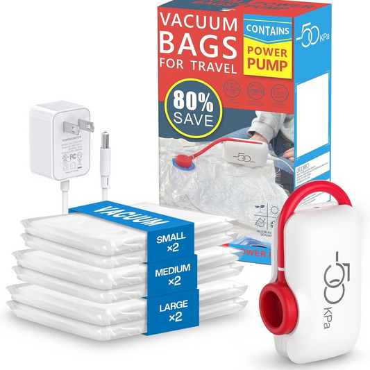 ⏳ Begrenzte Zeit – 60 % Rabatt! ✨🔥 USB-Elektro-Vakuum-Kompressionsbeutel ✨ Ein Set mit 6 Kompressionsbeuteln – Sparen Sie Platz und reisen Sie leicht!