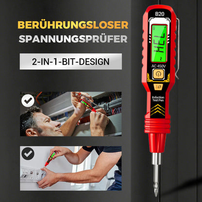 ⚡ 56% RABATT! 🔍 Berührungsloser Spannungsprüfer – AC 12-1000V, LCD-Anzeige mit Beleuchtung & Akustische/Visuelle Warnung 🛡️