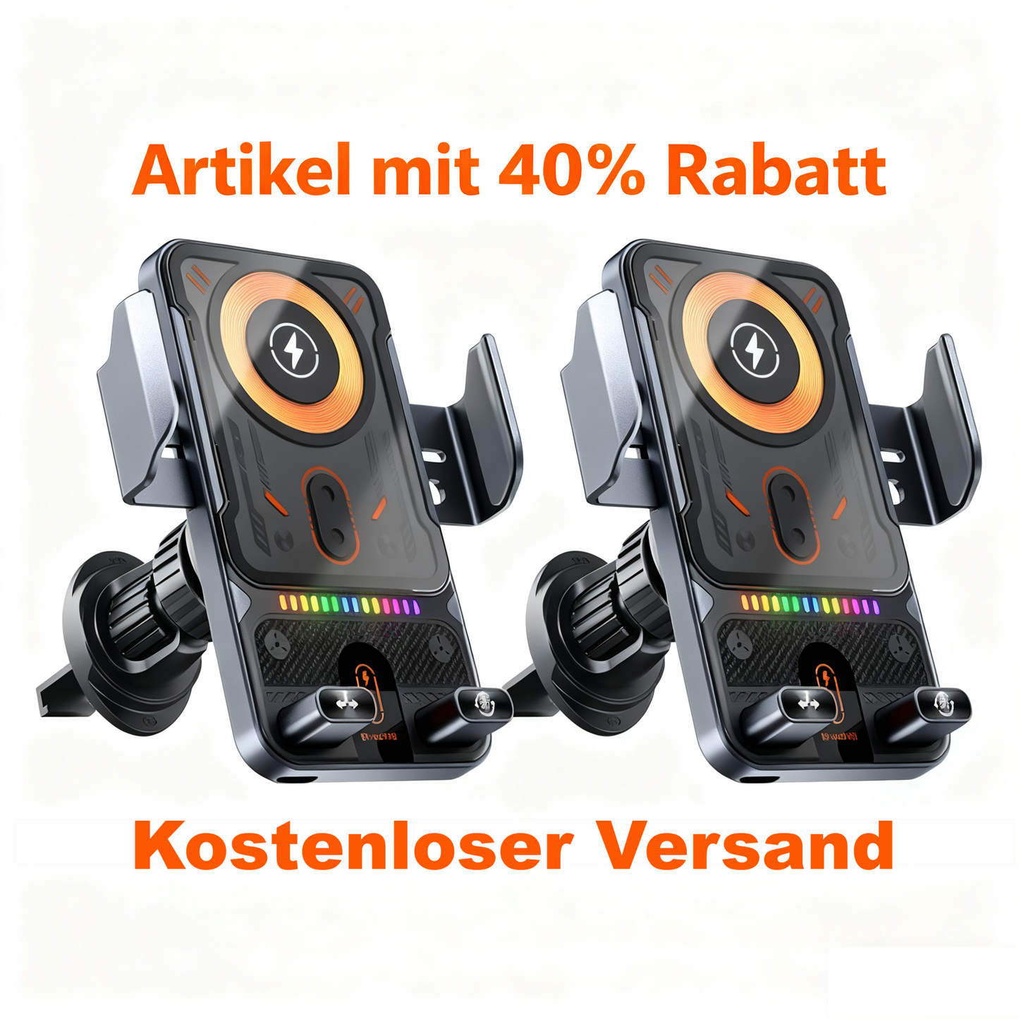 🔥HEISSER VERKAUF 56% RABATT🎁⚡Über 50.000 verkauft! 📱Intelligente 2-in-1 Auto-Drehbare Handyhalterung & Kabelloses Ladegerät⚡