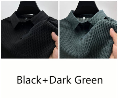 ⌛ Nur noch 3 Tage – 50 % auf alles! ⏰ Herren Polo-Shirt mit Kurzarm – Hemdkragen, Farbabrieb-freier Stoff, Vielseitig für Alltag & Büro