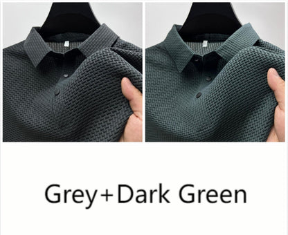 ⌛ Nur noch 3 Tage – 50 % auf alles! ⏰ Herren Polo-Shirt mit Kurzarm – Hemdkragen, Farbabrieb-freier Stoff, Vielseitig für Alltag & Büro