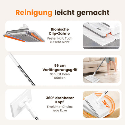 🎁 Kaufe 2, erhalte 1 GRATIS! 🧹✨ Einweg-Staubmopp mit 4 wiederverwendbaren Bezügen – Praktisch und effektiv 💥🌟