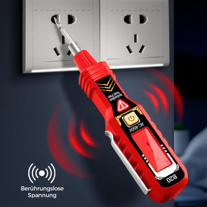 ⚡ 56% RABATT! 🔍 Berührungsloser Spannungsprüfer – AC 12-1000V, LCD-Anzeige mit Beleuchtung & Akustische/Visuelle Warnung 🛡️