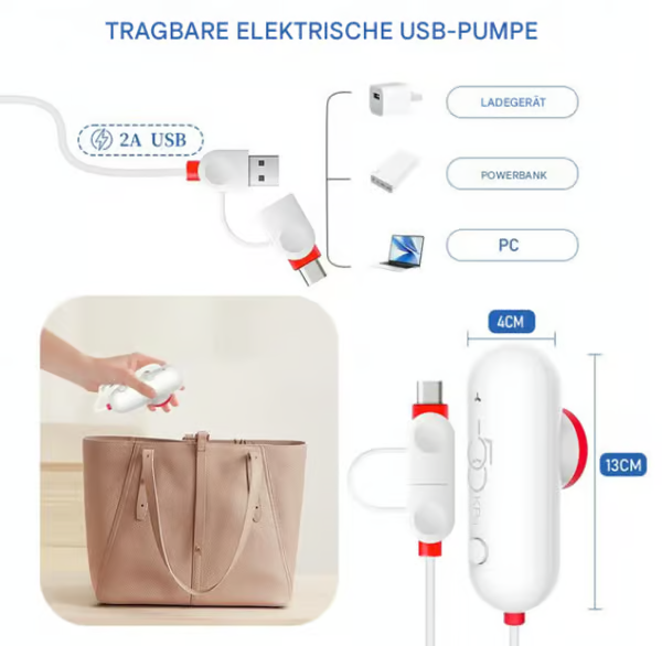 ⏳ Begrenzte Zeit – 60 % Rabatt! ✨🔥 USB-Elektro-Vakuum-Kompressionsbeutel ✨ Ein Set mit 6 Kompressionsbeuteln – Sparen Sie Platz und reisen Sie leicht!