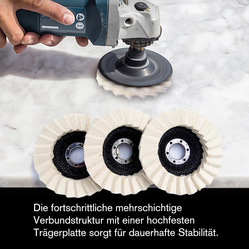 ⚡56 % RABATT !!✨ Wollpolierscheibe für Winkelschleifer – Hochglanz-Spiegelfinish! Langlebig  Vielseitig! 🔧