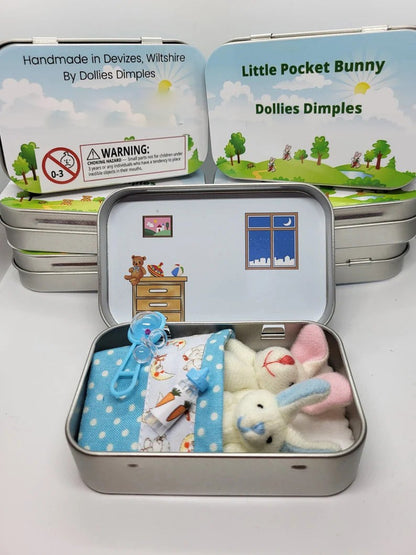 🔥 Bestes Ostergeschenk 50 % RABATT 🎁🐇Niedliche Häschen in einer Konservendose – Mutter und Babykaninchen