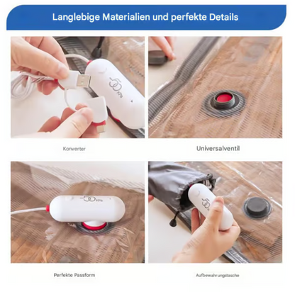 ⏳ Begrenzte Zeit – 60 % Rabatt! ✨🔥 USB-Elektro-Vakuum-Kompressionsbeutel ✨ Ein Set mit 6 Kompressionsbeuteln – Sparen Sie Platz und reisen Sie leicht!