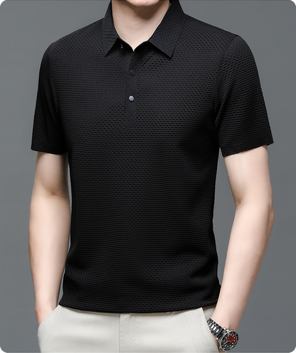 ⌛ Nur noch 3 Tage – 50 % auf alles! ⏰ Herren Polo-Shirt mit Kurzarm – Hemdkragen, Farbabrieb-freier Stoff, Vielseitig für Alltag & Büro