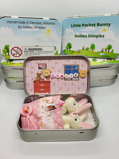 🔥 Bestes Ostergeschenk 50 % RABATT 🎁🐇Niedliche Häschen in einer Konservendose – Mutter und Babykaninchen