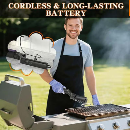 💎 56% RABATT! 💎 Kabelloser Elektrischer Grillbürstenreiniger – Tiefenreinigung, Schnellwechsel-Bürste & 2600mAh Akku 🔋🍖