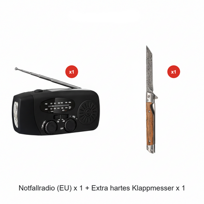 📻⚡【57% Rabatt】Solar-Kurbel Notfallradio – Mit Powerbank, Wetteralarm, USB & 7 Tage Akku. Wasserdicht & robust für Outdoor/Krise. 🌞🔋 Jetzt unschlagbares Angebot sichern!