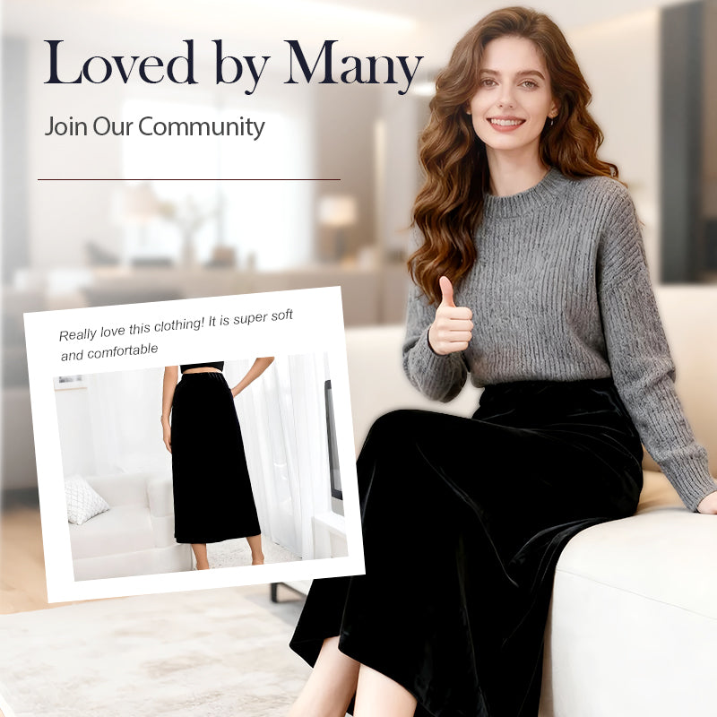 Women’s Elegant Elastic Waist Thermal Skirt