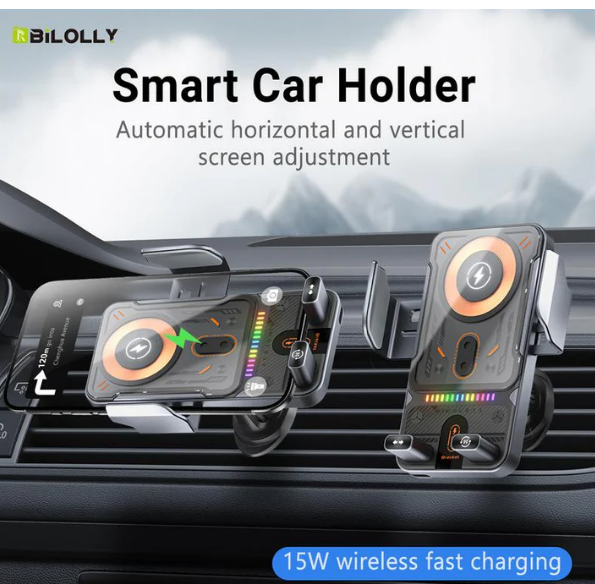 🔥HEISSER VERKAUF 56% RABATT🎁⚡Über 50.000 verkauft! 📱Intelligente 2-in-1 Auto-Drehbare Handyhalterung & Kabelloses Ladegerät⚡