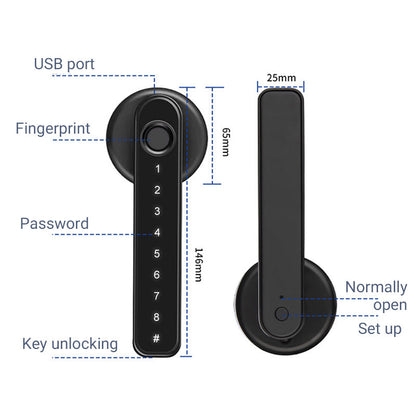 🔐 Intelligenter Fingerabdruck-Türgriff mit Bluetooth-APP-Steuerung – 50 % Rabatt für vernetzte Sicherheit! 📱✨