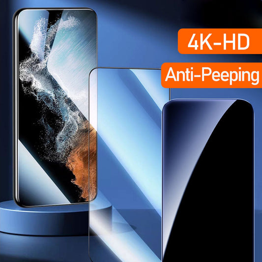 4K HD/Anti-Peeping Displayschutzfolie aus gehärtetem Glas mit automatischer Staubentfernung für die Samsung Galaxy S Serie