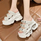 Plateau-Sandalen mit offener Spitze für Frauen