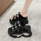 Plateau-Sandalen mit offener Spitze für Frauen