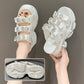 Plateau-Sandalen mit offener Spitze für Frauen