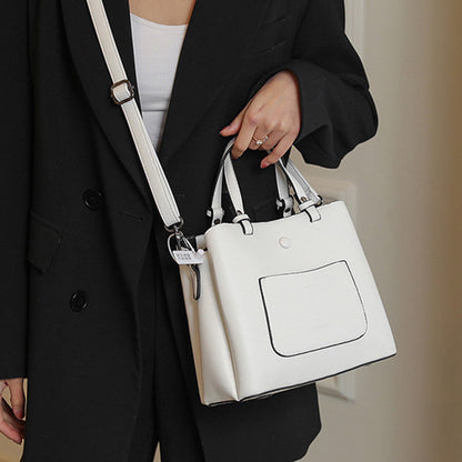 Damen Retro PU Leder Handtasche