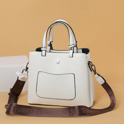 Damen Retro PU Leder Handtasche