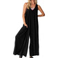 💥37%Rabatte Women's Casual V-Ausschnitt Ärmellos Weites Bein Jumpsuit