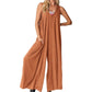 💥37%Rabatte Women's Casual V-Ausschnitt Ärmellos Weites Bein Jumpsuit