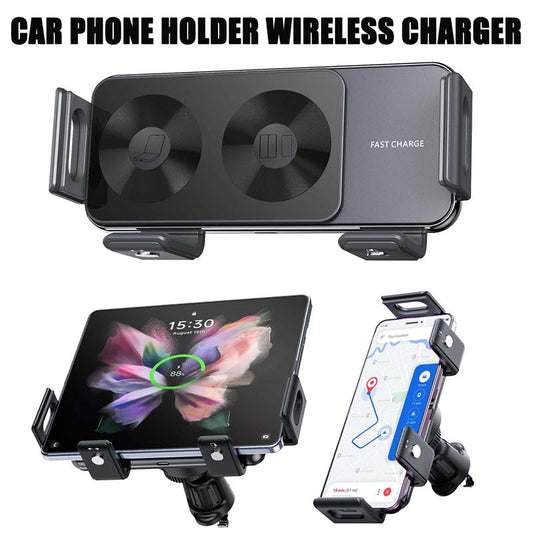 Dual Coil Wireless Car Charger Handyhalterung