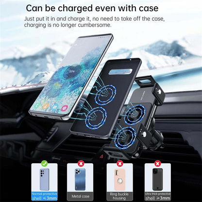 Dual Coil Wireless Car Charger Handyhalterung