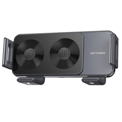 Dual Coil Wireless Car Charger Handyhalterung