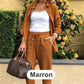 Set aus langärmliger Bluse und Hose aus Baumwollleinen für Damen🔥🔥Kostenloser Versand