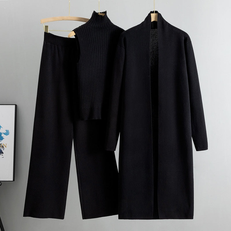 ✈️ Kostenlose Lieferung🔥3-teiliges Set - Herbstliche ärmellose Weste & Strickjacke & Hose