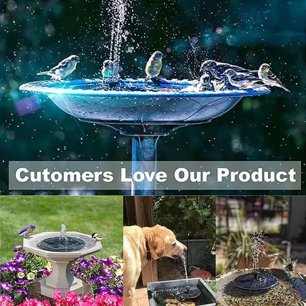 💧JETZT 60 % RABATT! ☀️ Solarbetriebene Springbrunnen-Vogeltränke-Pumpe – 1,4-W-Solarpanel, 4 Düsen & Tauchpumpe für Teich, Garten & Pool 🐦