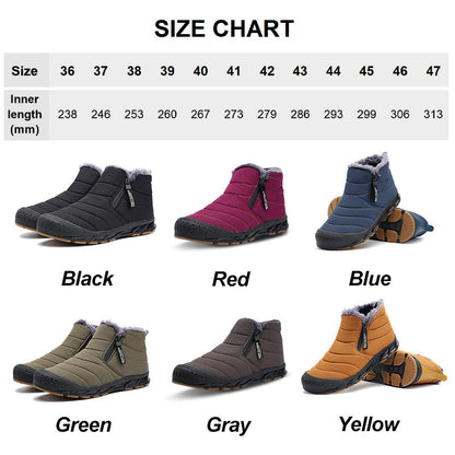 ✈️ Kostenlose Lieferung - Warme💖wasserdichte Outdoor-Schneestiefel mit Kunstfellfutter für den Winter👞
