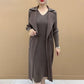🎉Herbst Hot Sale🎉Modischer plissierter Anzug Kragen Fake Zweiteiliger Trenchcoat