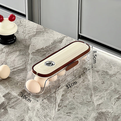🌸Herbstschlussverkauf🌸Transparenter Eier-Organizer für die Küchen-Seitentür des Kühlschranks