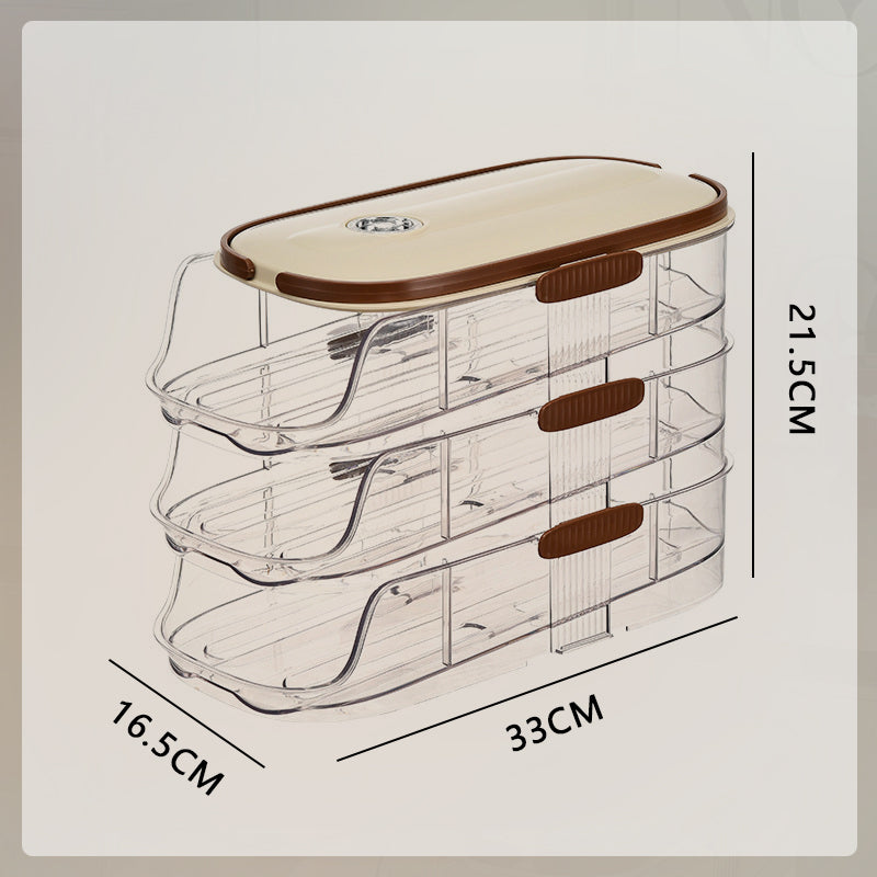 🌸Herbstschlussverkauf🌸Transparenter Eier-Organizer für die Küchen-Seitentür des Kühlschranks