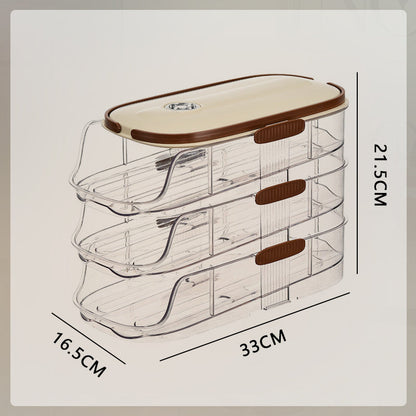 🌸Herbstschlussverkauf🌸Transparenter Eier-Organizer für die Küchen-Seitentür des Kühlschranks
