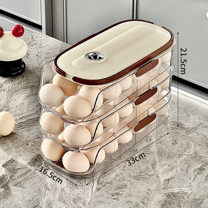 🌸Herbstschlussverkauf🌸Transparenter Eier-Organizer für die Küchen-Seitentür des Kühlschranks